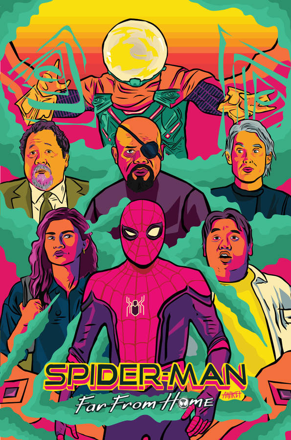 Spider Man Far From Home Pop Art Wallpaper