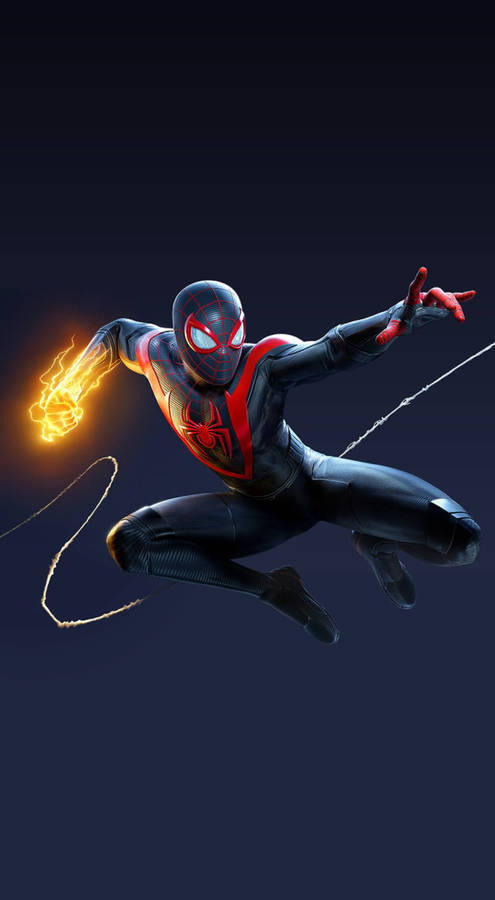 Spider Man Glowing Hand Mobile Wallpaper