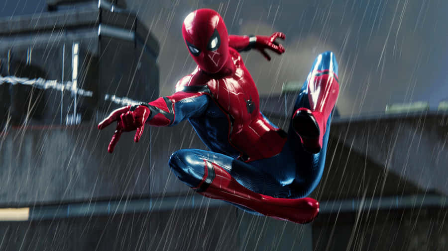 Spider Man In The Rain Wallpaper