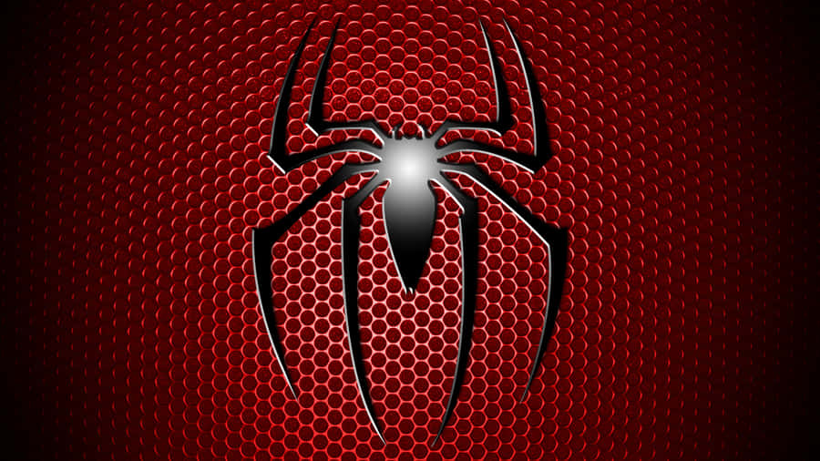 Spider Man Logo Hexagon Holes Wallpaper