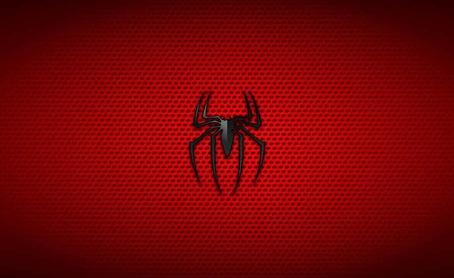 Spider Man Logo On Red Background Wallpaper