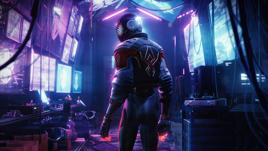 Spider Man Miles Morales Back Ps5 Wallpaper