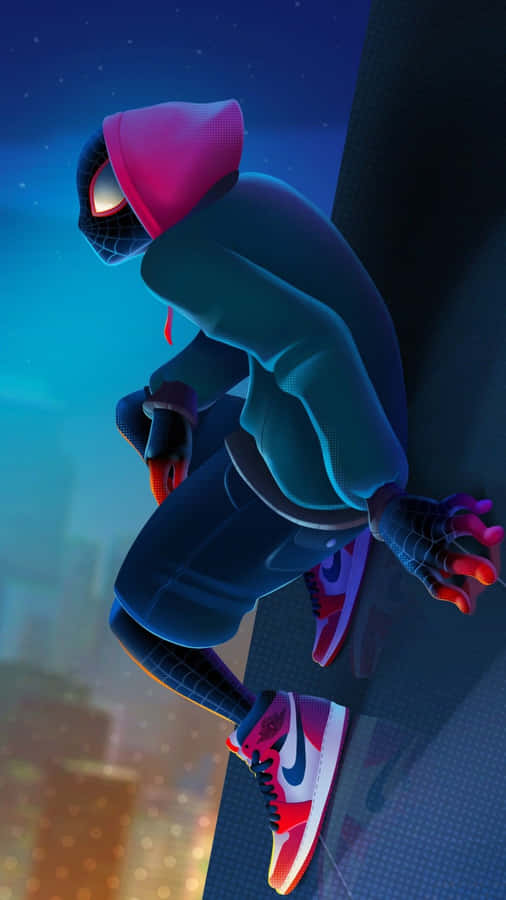 Spider Man Miles Morales Iphone Fan Art Wallpaper