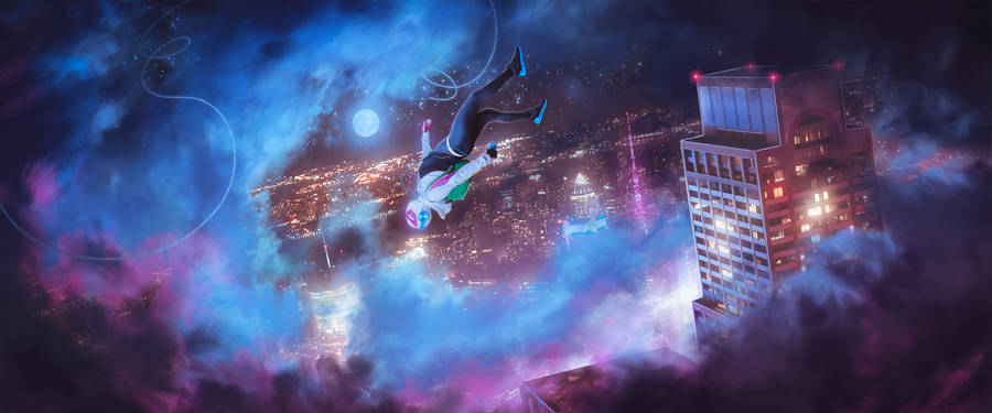 Spider-woman Into The Spider-verse Wallpaper