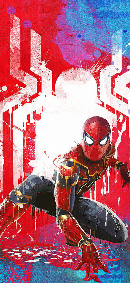 Spiderman Metal Suit Painting Wallpaper