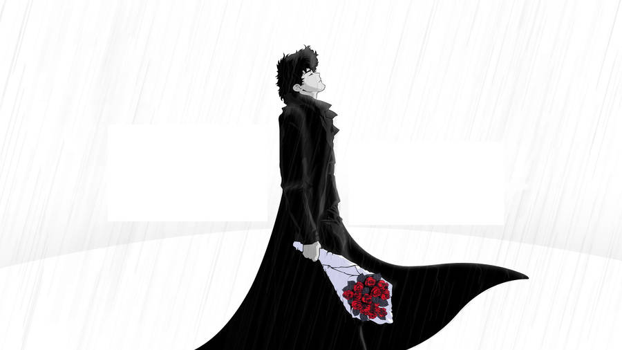 Spike With Flowers Cowboy Bebop Desktop Wallpaper