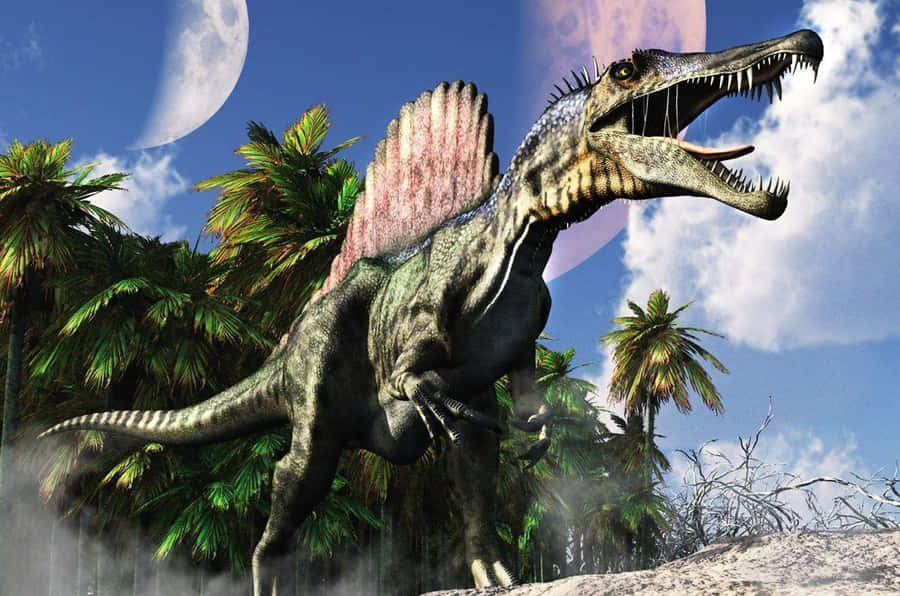 Spinosaurus In The Island Wallpaper