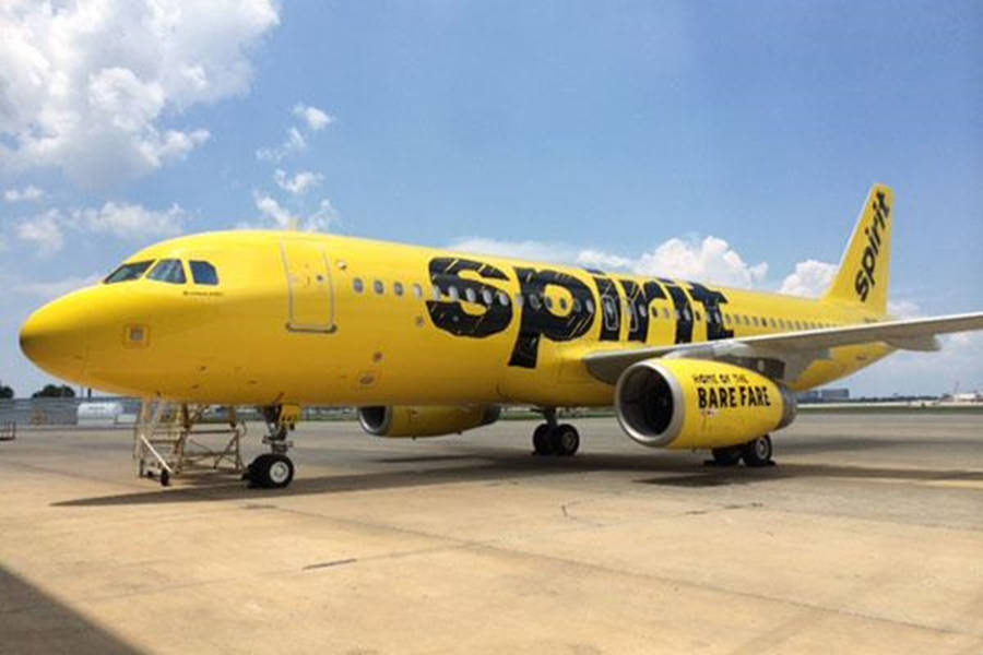 Spirit Airlines Yellow Airship Wallpaper