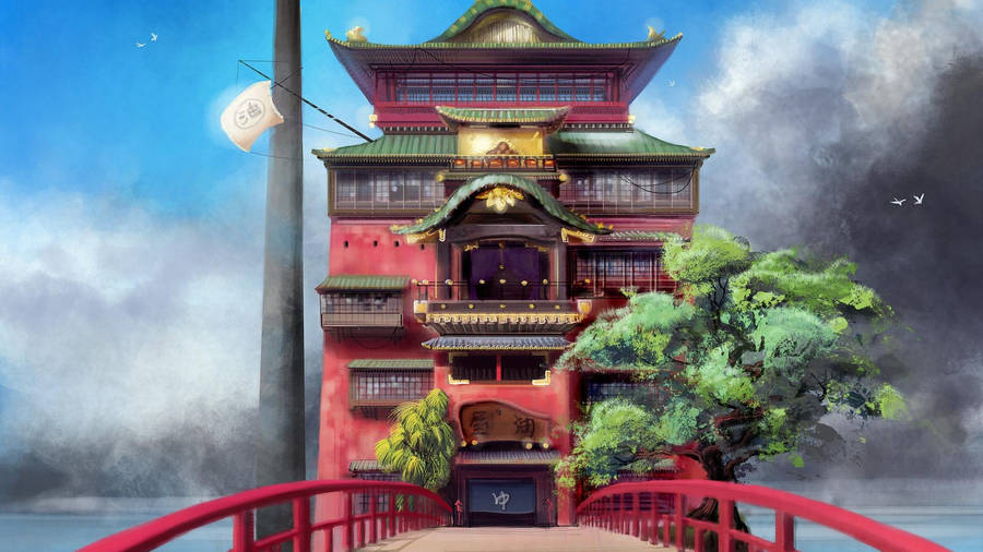 Spirited Away Bathhouse Fan Art Wallpaper