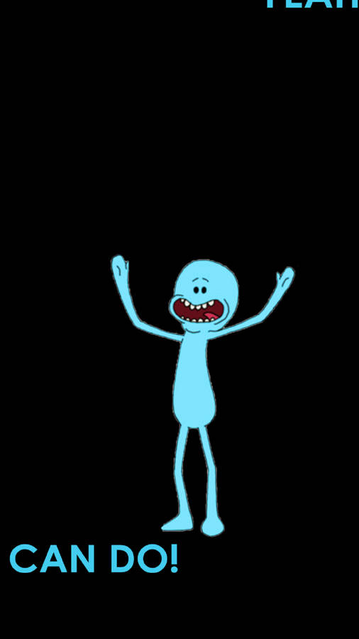 Spirited Mr. Meeseeks Ready For A Task Wallpaper