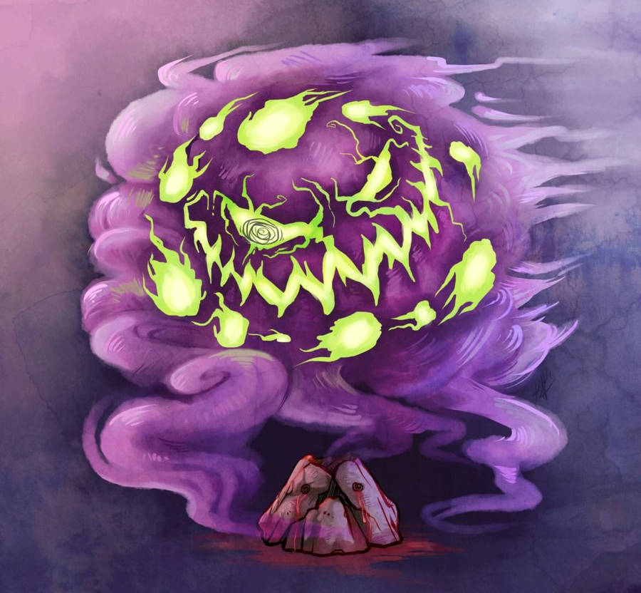 Spiritomb Art Drenched In Blood Wallpaper