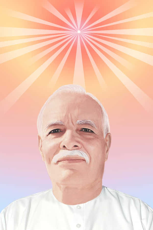 Spiritual Leader Portraitwith Radiant Background Wallpaper