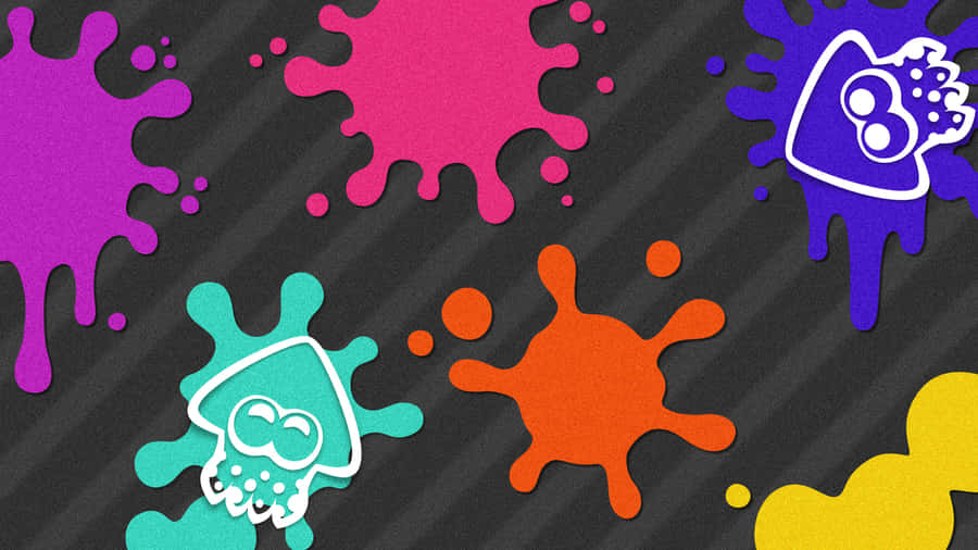 Splatoon 2 Action-packed Ink Battle Scene Wallpaper