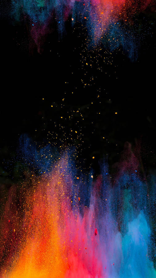 Splatter Paint Flame Wallpaper