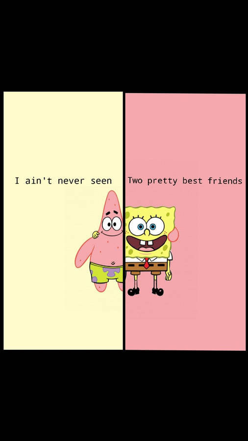 Spongebob And Patrick Matching Best Friends Wallpaper