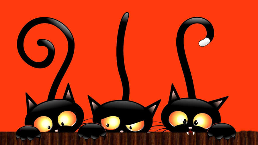 Spook Into The Halloween Season With This Mischievous Funny Halloween Wallpaper! Wallpaper