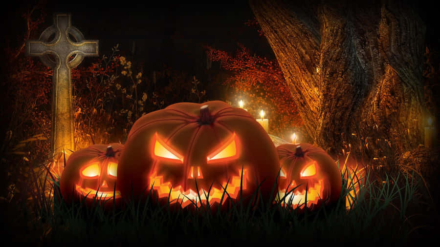 Spooky Halloween Jack O’lanterns Desktop Wallpaper