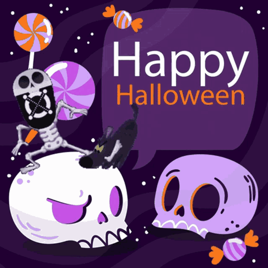 Spooky Halloween Night With Pumpkins Wallpaper