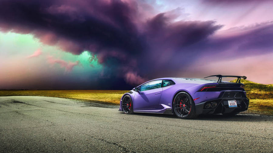 Sports Car Huracan Aesthetic Wallpaper