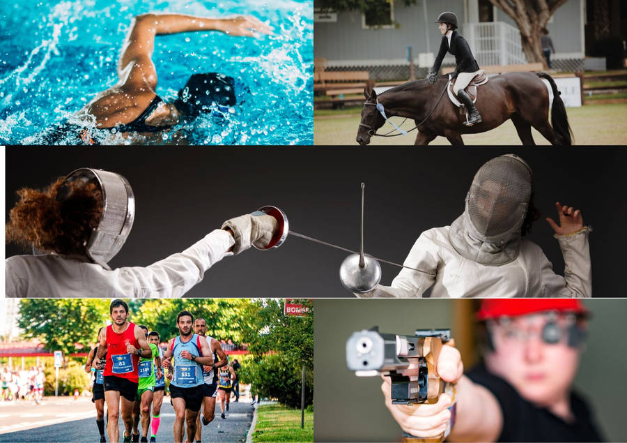 Sports Equipment Modern Pentathlon Wallpaper