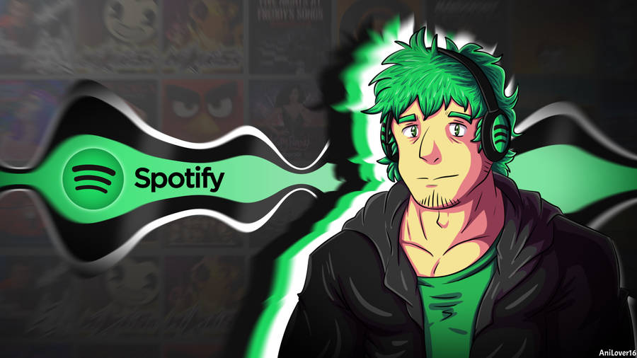 Spotify Cartoon Art Wallpaper