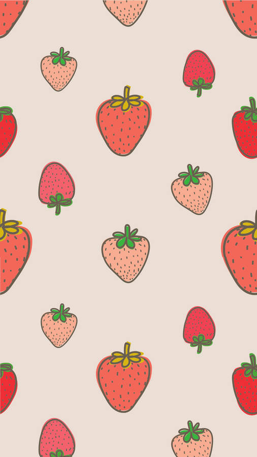 Spring Iphone Cute Strawberries Wallpaper