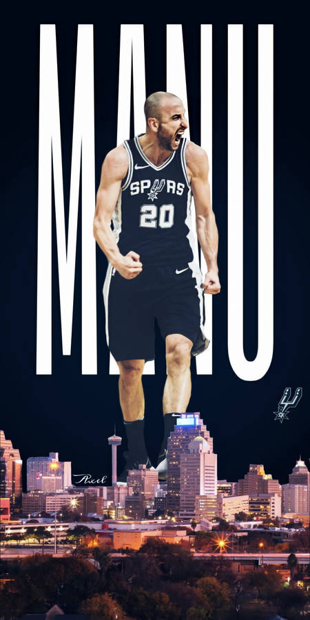 Spurs Manu Ginobili Fanart Wallpaper