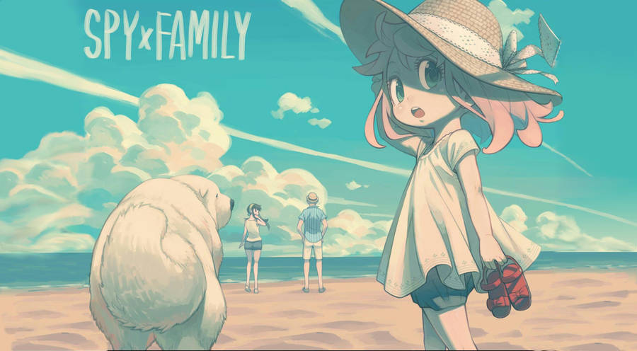 Spy X Family On The Beach Wallpaper