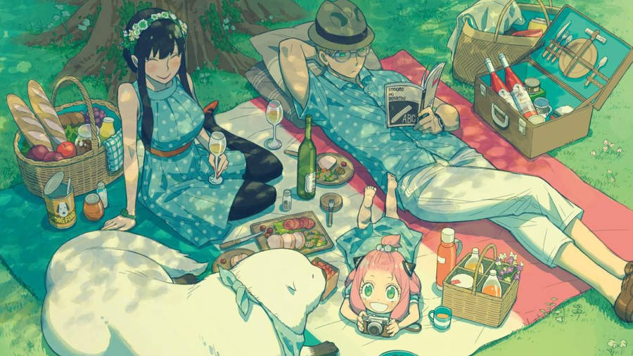 Spy X Family Picnic Art Wallpaper