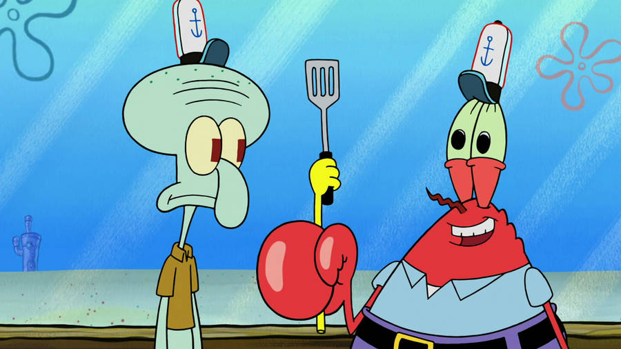 Squidward And Mr. Krabs Wallpaper