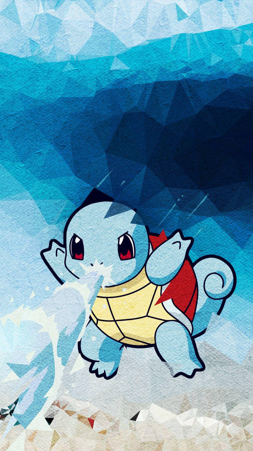 Squirtle Water Gun Pokemon Iphone Wallpaper