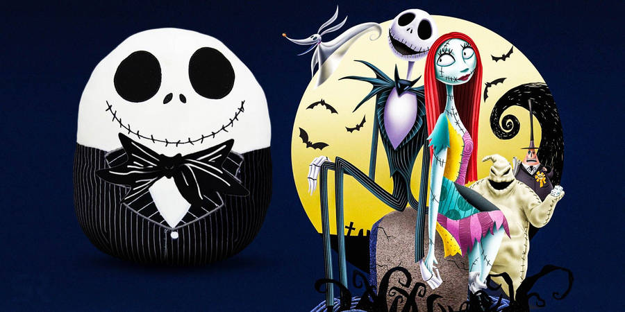 Squishmallows Jack Skellington In Blue Wallpaper