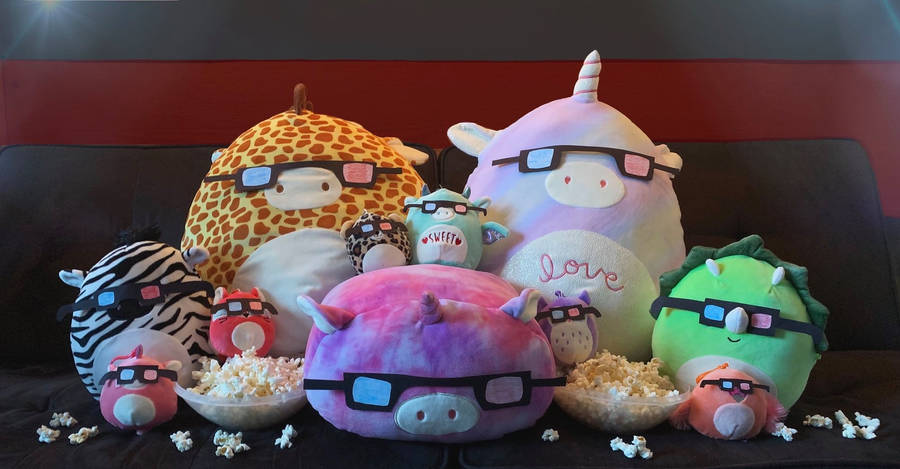 Squishmallows Toys With 3d Glasses Wallpaper