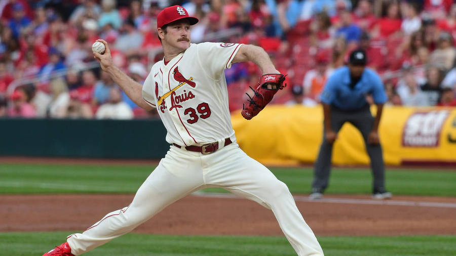 St. Louis Cardinals' Ace, Miles Mikolas, Executes A Powerful Pitch Wallpaper