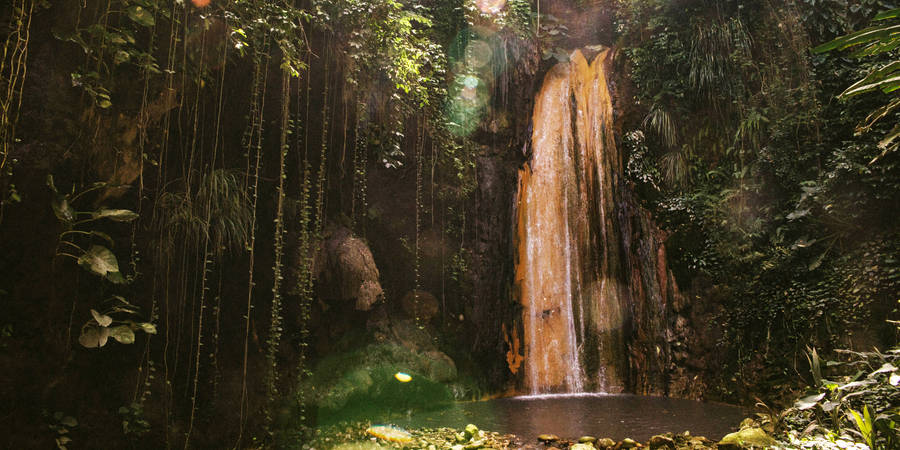 St. Lucia Diamond Waterfall Wallpaper