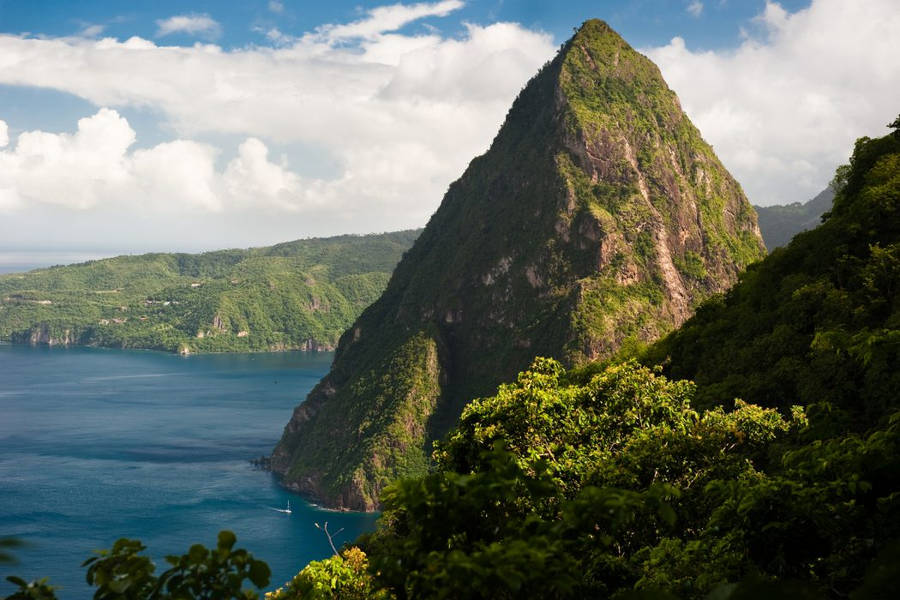 St. Lucia Luscious Peak Wallpaper