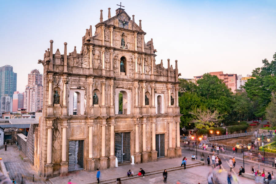 St Paul Ruins Macau Facade Wallpaper