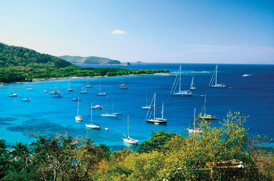 St Vincent And The Grenadines Sailing Ships Wallpaper