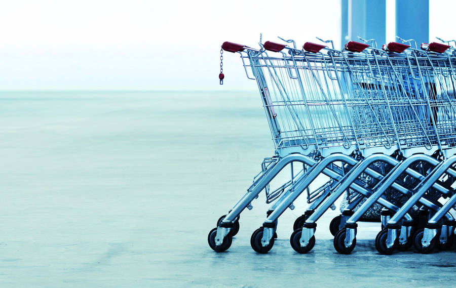 Stacked Purchase Shopping Carts Wallpaper