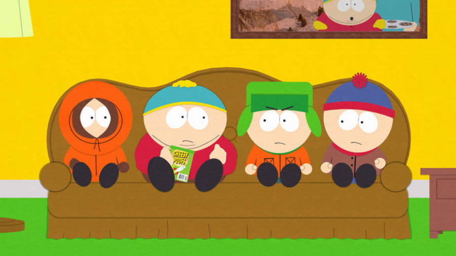 Stan Marsh & Friends In Living Room Wallpaper