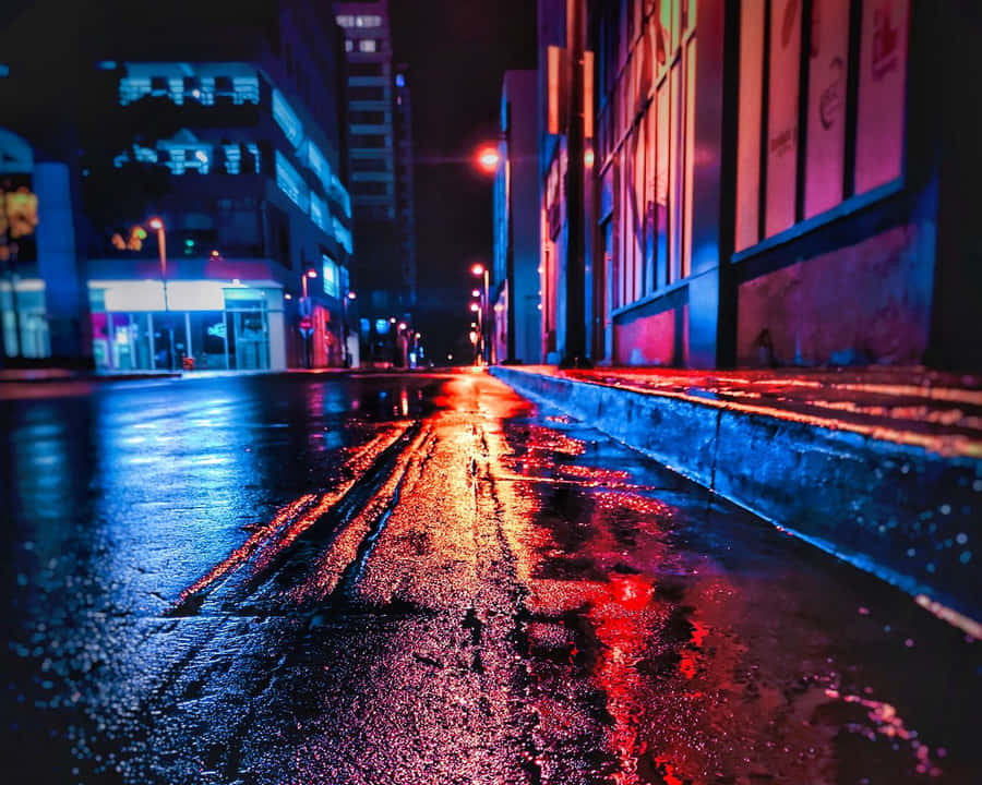 Standard Neon Street Wallpaper