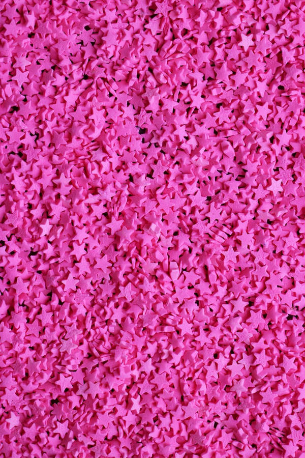 Star Cutout Shapes Hot Pink Aesthetic Wallpaper