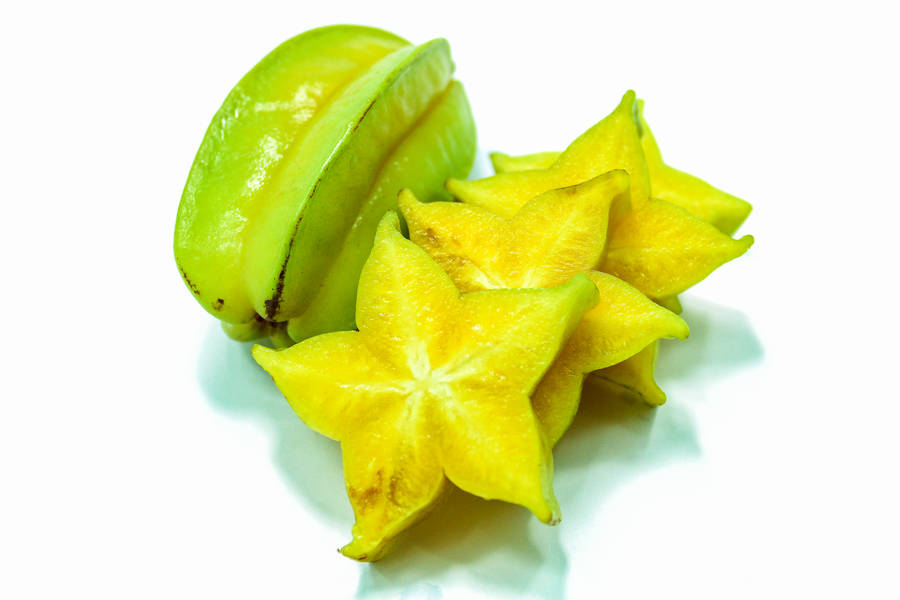 Star Fruit White Setting Wallpaper