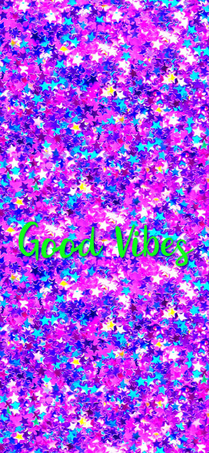 Star Sequins Good Vibes Iphone Wallpaper