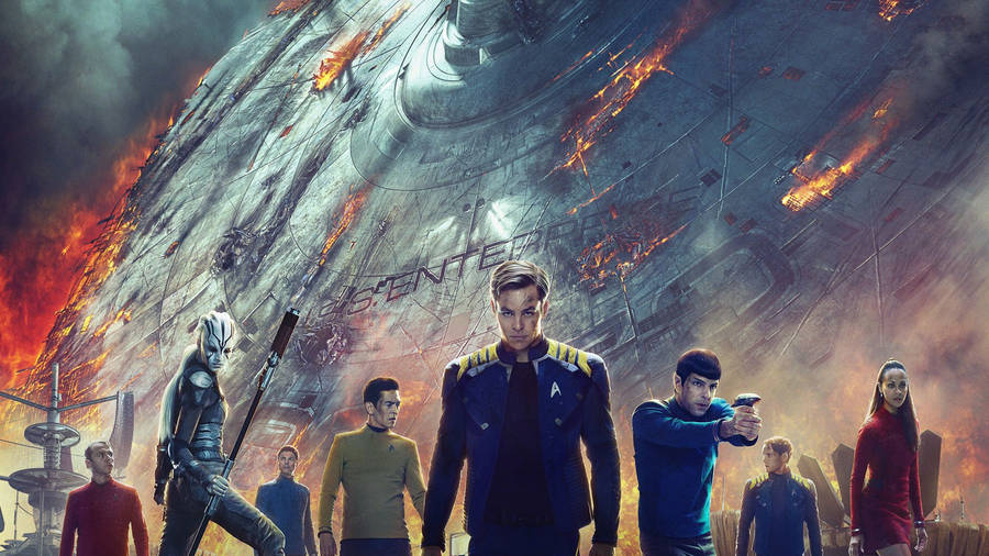 Star Trek Into Darkness Burning Spaceship Wallpaper