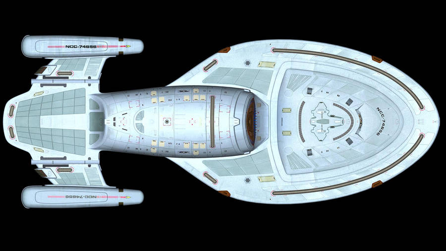 Star Trek Starship Uss Voyager Schematics Wallpaper