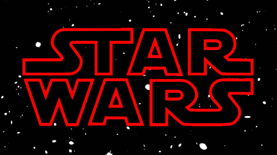 Star Wars Red Logo Space Background Wallpaper