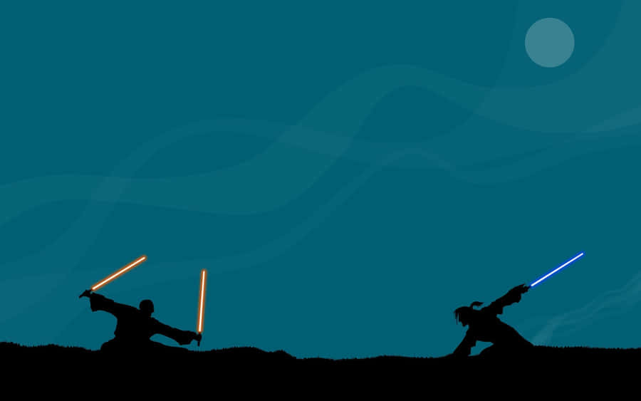 Star Wars Silhouette Duel Wallpaper