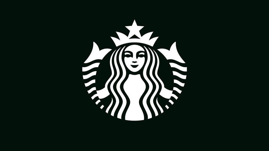 Starbucks Black And White Logo Wallpaper