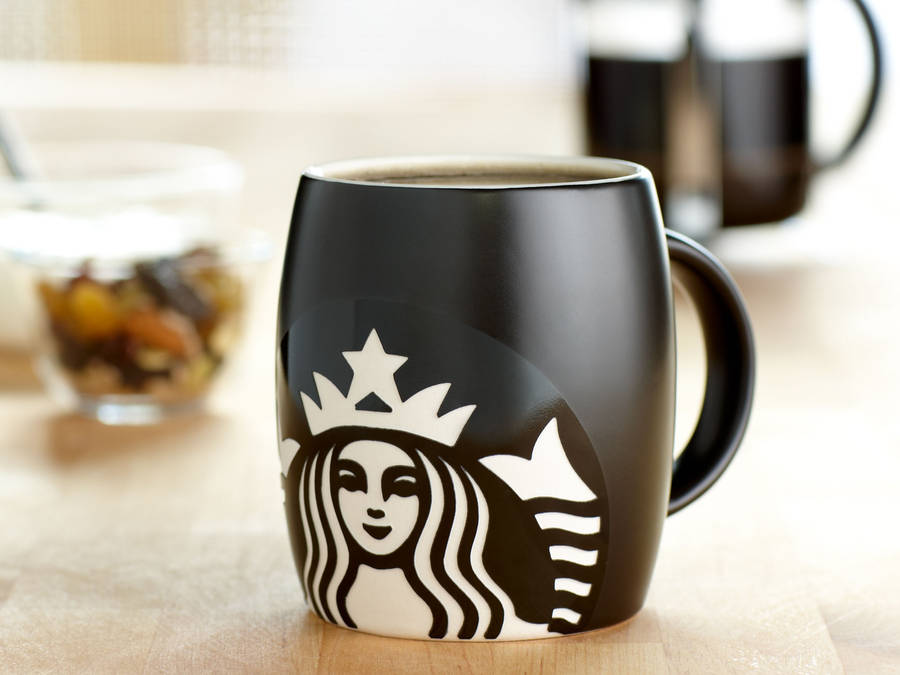 Starbucks Black Barrel Mug Wallpaper